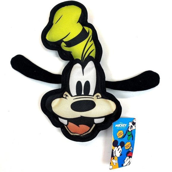 Disney Mickey & Friends Tough Plush Goofy Dog Toy - Squeaker Inside - Picture 1 of 3